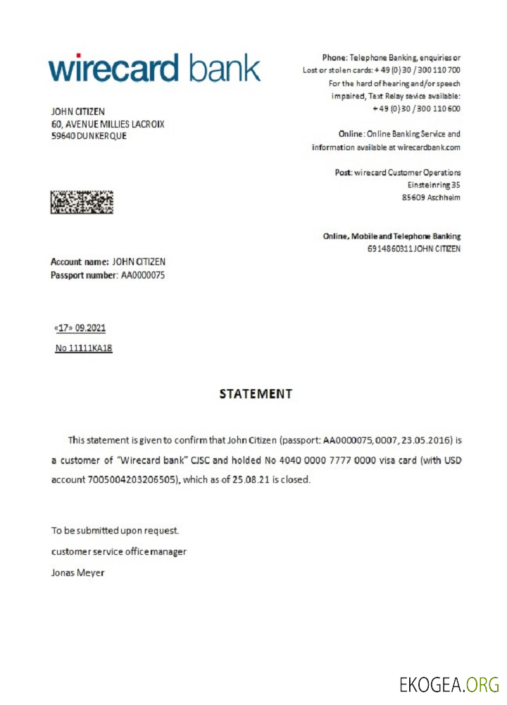 Référence Allemagne , Wirecard , closure